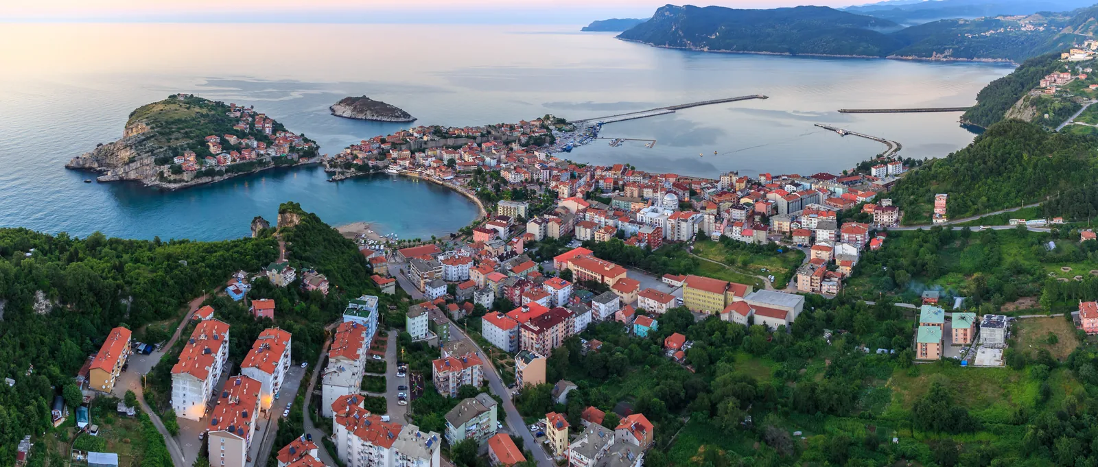 Amasra yarımadası kuş bakışı